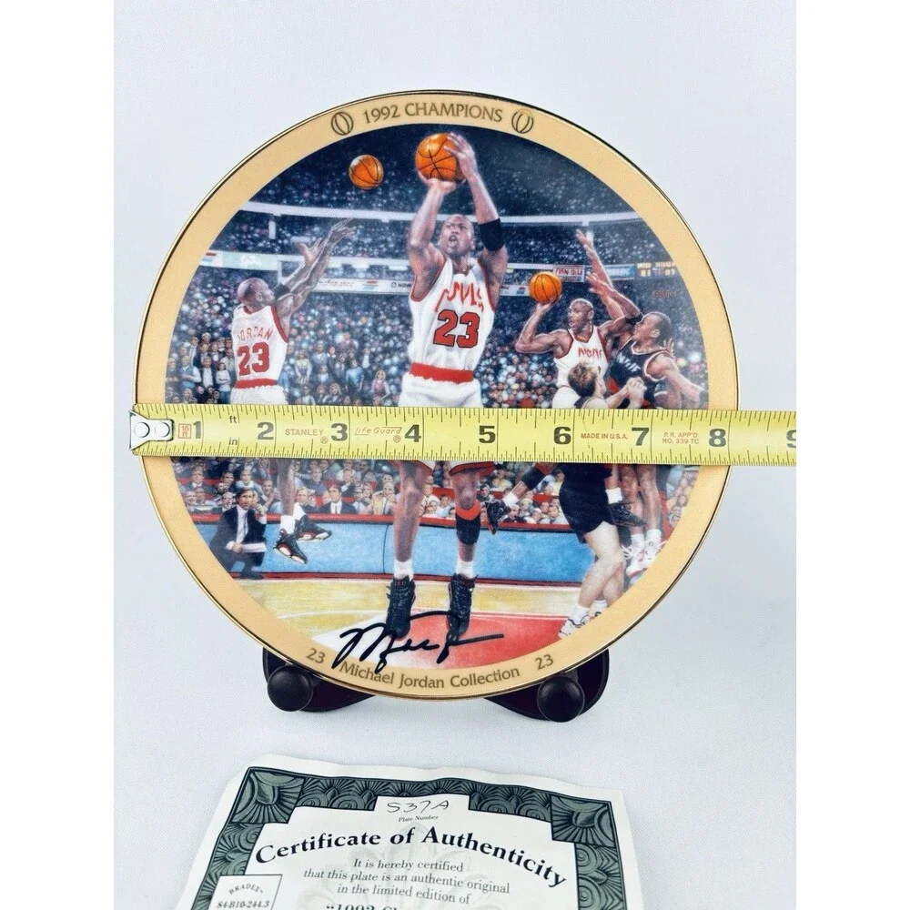 Michael Jordan 1992 Champions Collectors Plate Upper Deck Card Bradford Exchange